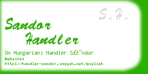 sandor handler business card